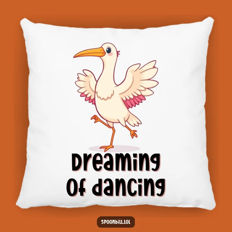 Funny Dancing Spoonbill Bird Pillow - Cuddle Up with This Funny Feathered Friend Comfort
