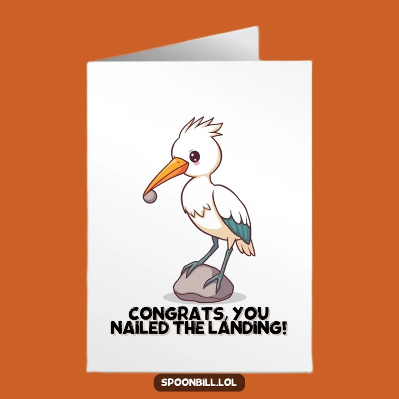 Free Printable Spoonbill Congrats Card - Funny Downloadable Gift!