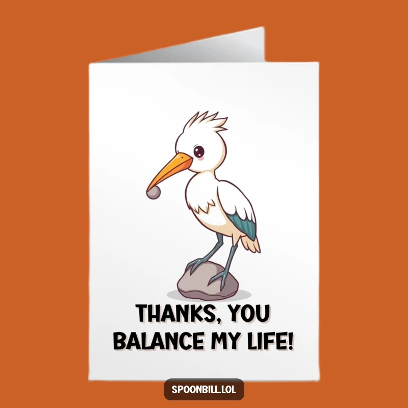 Free Printable Spoonbill Thank You Card - Funny Downloadable Gift!