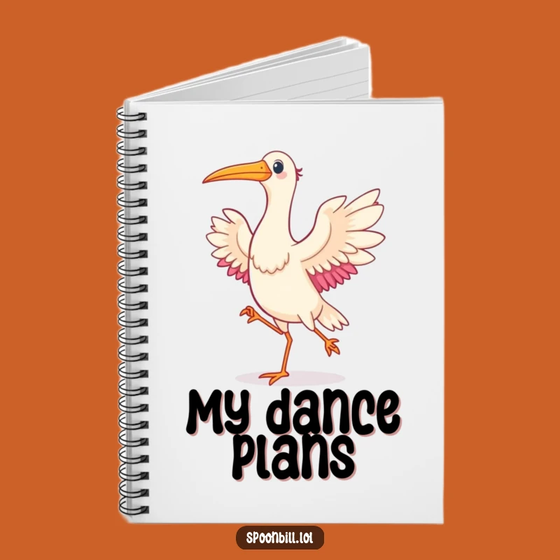 Funny Dancing Spoonbill Bird Notebook - Jot Down Ideas with This Feathered Friend Journal