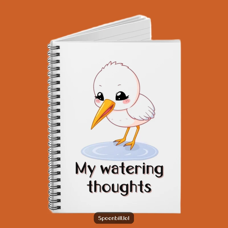 Funny Happy Spoonbill Chick Notebook - Cute Bird Journal, Ideal Funny Gift