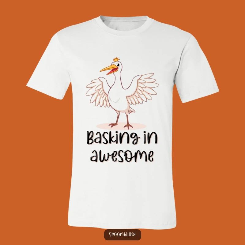 Funny Majestic Spoonbill Bird Wings Tee - Happy Sun Stretching Shirt Gift