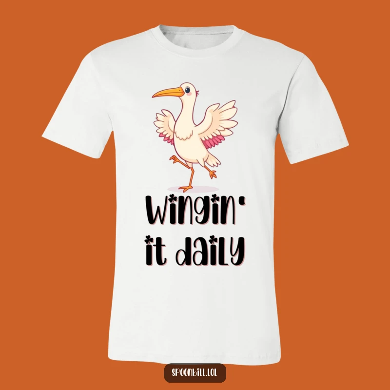 Funny Dancing Spoonbill Bird T-Shirt - Spread Joy with this Funny Feathered Friend Tee