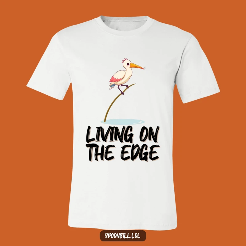 Funny Balancing Spoonbill Bird T-Shirt - Show Your Wobbly Side with This Feathered Friend Tee